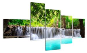 Abstraktný obraz vodopádov (Obraz 150x85cm)