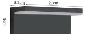 Brilagi - LED vonkajšie nástenné svietidlo TESSI LED/10W/230V čierne IP54