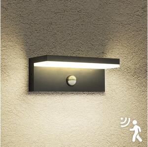 Brilagi-LED Vonkajšie nástenné svietidlo so senzorom TESSI LED/10W/230V čierna IP54