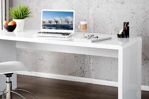 Kancelársky stôl Barter 120cm biely vysoký lesk