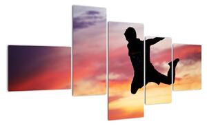 Obraz skákajúceho muža (Obraz 150x85cm)