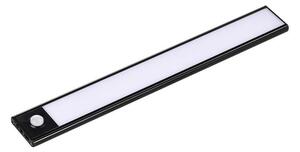 Čierne nábytkové LED svietidlo 30cm 1,5W s pohybovým čidlom