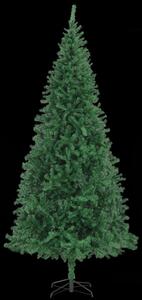 Osvetlený umelý vianočný stromček s guľami, LED 300 cm, zelený
