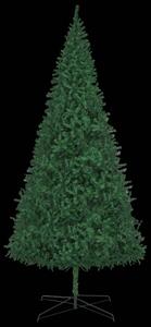Osvetlený umelý vianočný stromček s guľami, LED 400 cm, zelený