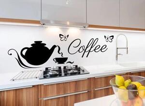 Nálepka na stenu do kuchyne pre milovníkov kávy