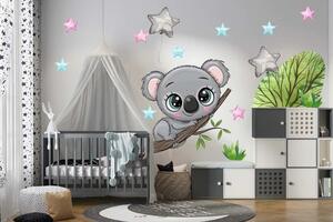 Nálepka na stenu pre deti roztomilá koala vo hviezdach