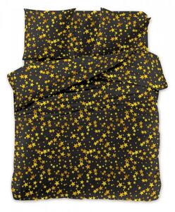 2x obliečky z mikrovlákna PALOMA čierne + plachta jersey 180x200 cm krémová