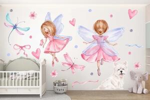 Detská nálepka do izby pre dievčatá rozprávkové víly 60 x 120 cm