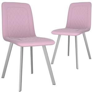 Jedálenské stoličky 2 ks, ružové, zamat