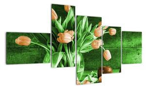 Tulipány vo váze - obraz (Obraz 150x85cm)
