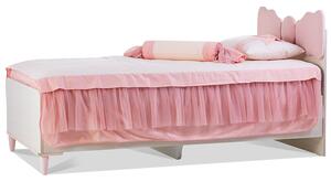 Detská posteľ s úložným priestorom Chere - breza/ružová