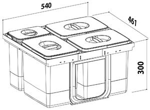 Sinks JAZZ 600 3x15 L 1x7 L