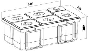 Sinks JAZZ 900 5x15 L 1x7 L