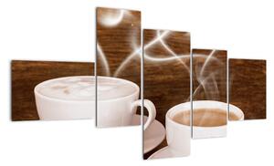 Kávové šálky - obrazy (Obraz 150x85cm)