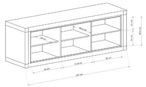 TV stolík/skrinka Douglas 12 (dub truflový). Vlastná spoľahlivá doprava až k Vám domov. 1055569