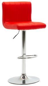 Barová stolička, červená, umelá koža