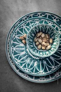 Porcelánový dezertný tanier MELIA, turquoise