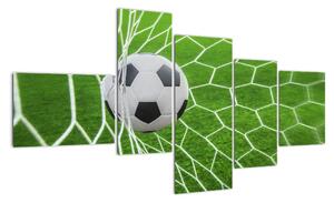 Futbalová lopta v sieti - obraz (Obraz 150x85cm)