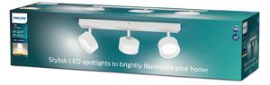 Philips Bracia stropné LED svetlo 3-plam., biela
