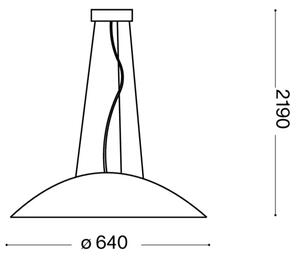 Ideal Lux - Závesné svietidlo na lankách LENA 3xE27/60W/230V priemer 64 cm biela