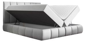 Boxspringová jednolôžková posteľ 120x200 VERDA - šedá + topper ZDARMA