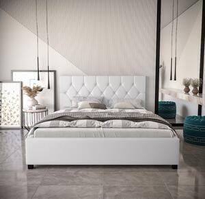Manželská čalúnená posteľ NARINE - 180x200, biela