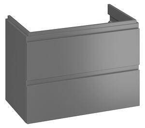 Cersanit Moduo, závesná umývadlová skrinka 80x45x57 cm, antracitová matná, S590-069-DSM