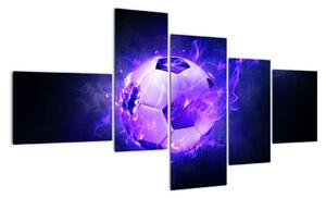Horiace futbalová lopta - obraz (Obraz 150x85cm)