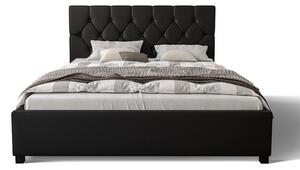 Manželská čalúnená posteľ NARINE - 160x200, čierna