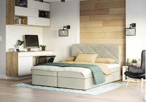 Manželská posteľ s prešívaním KATRIN 180x200, béžová