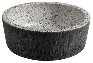 Sapho PRIORI keramické umývadlo na dosku, Ø 41 cm, granit