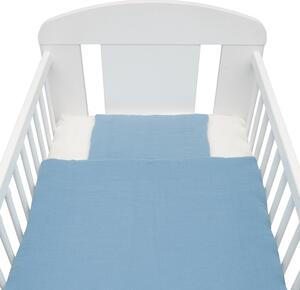 Mušelínové 2-dielne posteľné obliečky New Baby modrá