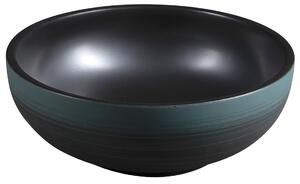 Sapho, PRIORI keramické umývadlo na dosku Ø 41cm, čierná/zelená, PI039