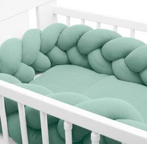 Mušelínové 2-dielne posteľné obliečky New Baby zelená