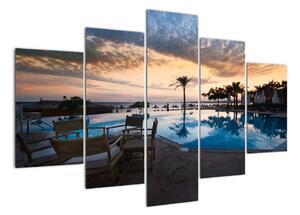 Obraz bazéna v Stredozemí (Obraz 150x105cm)