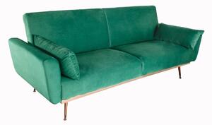 Dizajnová rozkladacia sedačka Blaine 208 cm zelený zamat
