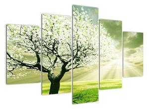 Jarný strom - moderný obraz (Obraz 150x105cm)