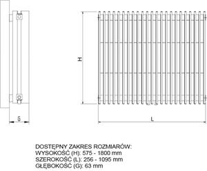 Radiátor VIVAT 256 x 1600 mm, farba C. podľa vzorkovníka výrobcu RADVIV2016. - INSTAL-PROJEKT