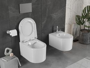Mexen Sofia závesné wc rimless s toaletným sedátkom z duroplastu, biela - 30540200