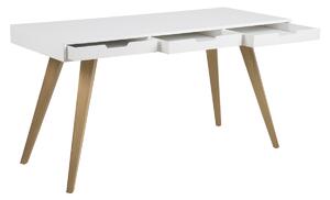 Dizajnový písací stôl Natalya 141cm, biely