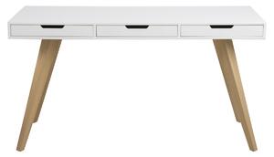 Dizajnový písací stôl Natalya 141cm, biely