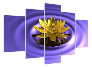 Obraz kvetu vo vode (Obraz 150x105cm)
