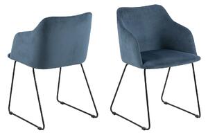Dizajnová stolička Aleem, tmavomodrá