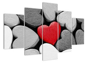 Červené srdce - obrazy na stenu (Obraz 150x105cm)