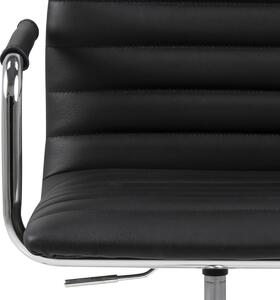 Dizajnová kancelárska stolička Narina, čierna-chrómová