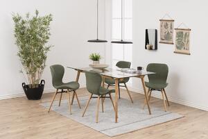 Dizajnová jedálenská stolička Alejo, zelená