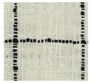 Bavlnený pléd Kersten, Black-White, 130x170 cm