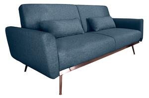 Dizajnová rozkladacia sedačka Blaine 208 cm modrá