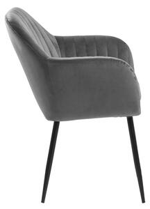 Dizajnová stolička Nashira, tmavo šedá, kovová