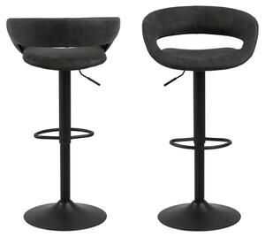 Dizajnová barová stolička Natania, antracitová a čierna